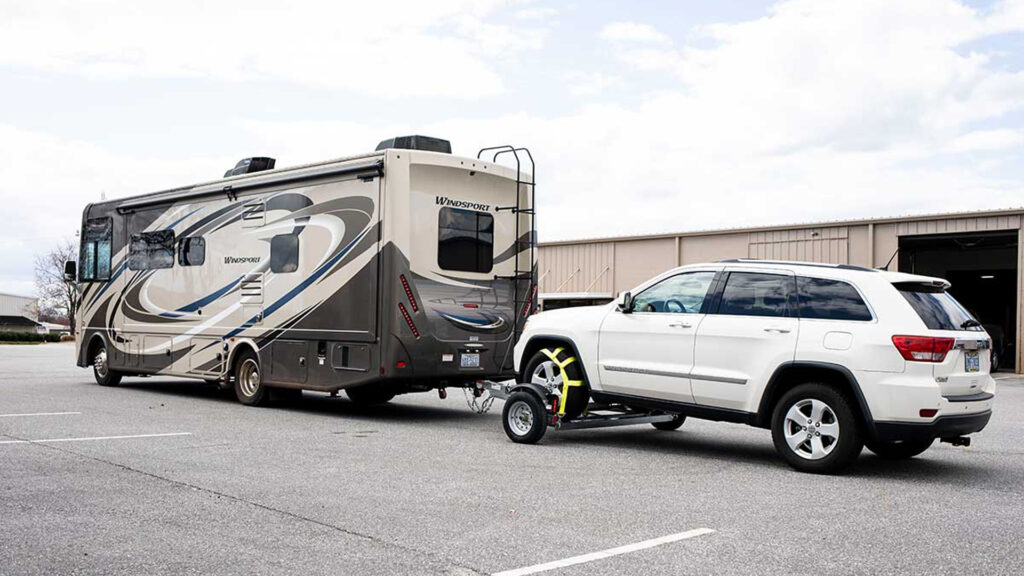 dolly towing behind rv